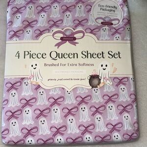 👻🎀ENVOGUE Halloween Pink bow and ghost queen sheet set 🎀👻